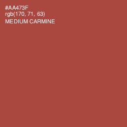 #AA473F - Medium Carmine Color Image