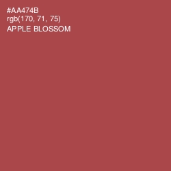 #AA474B - Apple Blossom Color Image