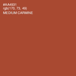 #AA4931 - Medium Carmine Color Image