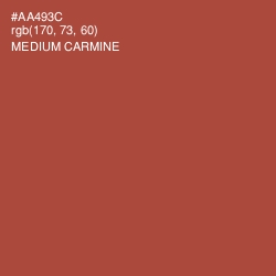 #AA493C - Medium Carmine Color Image