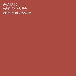 #AA4A40 - Apple Blossom Color Image