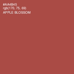 #AA4B45 - Apple Blossom Color Image