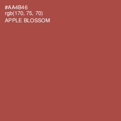 #AA4B46 - Apple Blossom Color Image