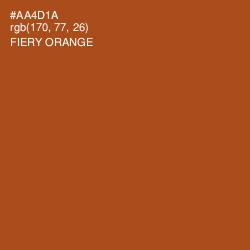 #AA4D1A - Fiery Orange Color Image