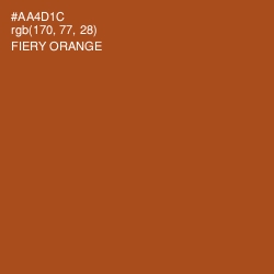 #AA4D1C - Fiery Orange Color Image