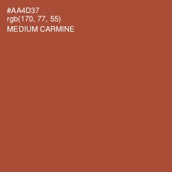 #AA4D37 - Medium Carmine Color Image