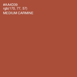 #AA4D39 - Medium Carmine Color Image