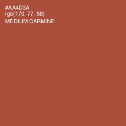 #AA4D3A - Medium Carmine Color Image
