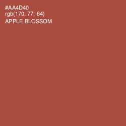 #AA4D40 - Apple Blossom Color Image