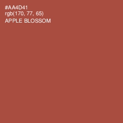 #AA4D41 - Apple Blossom Color Image