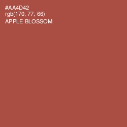#AA4D42 - Apple Blossom Color Image
