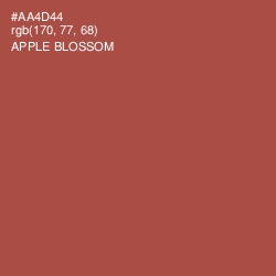 #AA4D44 - Apple Blossom Color Image