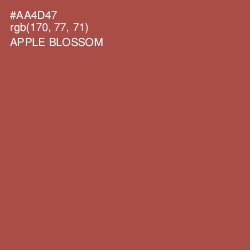#AA4D47 - Apple Blossom Color Image