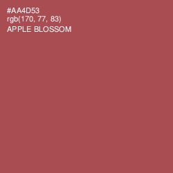 #AA4D53 - Apple Blossom Color Image