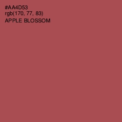 #AA4D53 - Apple Blossom Color Image