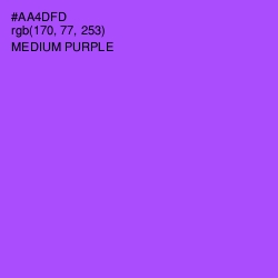 #AA4DFD - Medium Purple Color Image