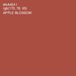 #AA4E41 - Apple Blossom Color Image