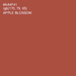 #AA4F41 - Apple Blossom Color Image