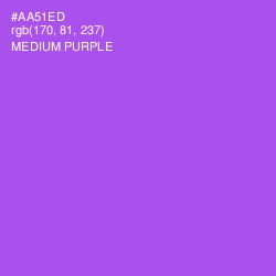 #AA51ED - Medium Purple Color Image