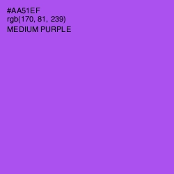 #AA51EF - Medium Purple Color Image