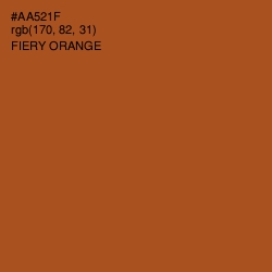 #AA521F - Fiery Orange Color Image