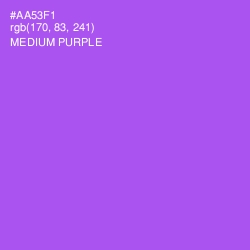 #AA53F1 - Medium Purple Color Image