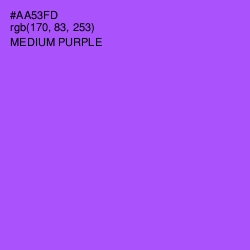 #AA53FD - Medium Purple Color Image