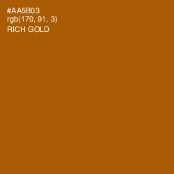 #AA5B03 - Rich Gold Color Image