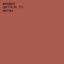 #AA5B4D - Matrix Color Image