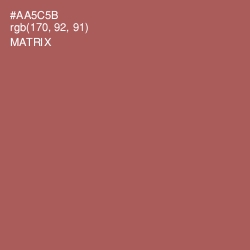 #AA5C5B - Matrix Color Image