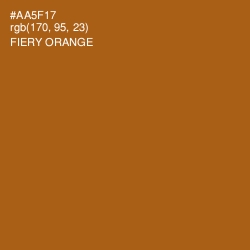 #AA5F17 - Fiery Orange Color Image