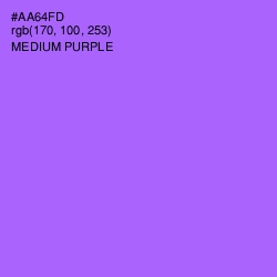 #AA64FD - Medium Purple Color Image