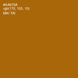 #AA670A - Mai Tai Color Image