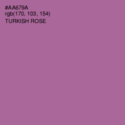 #AA679A - Turkish Rose Color Image