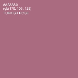 #AA6A80 - Turkish Rose Color Image