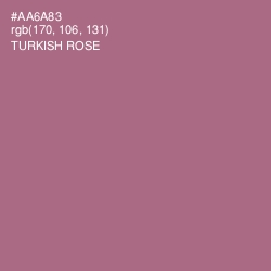 #AA6A83 - Turkish Rose Color Image