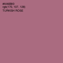 #AA6B80 - Turkish Rose Color Image