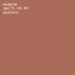 #AA6C59 - Santa Fe Color Image