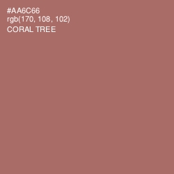 #AA6C66 - Coral Tree Color Image