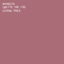 #AA6C76 - Coral Tree Color Image