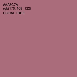 #AA6C7A - Coral Tree Color Image