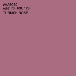 #AA6C80 - Turkish Rose Color Image