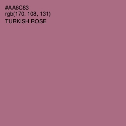 #AA6C83 - Turkish Rose Color Image