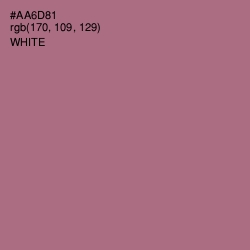 #AA6D81 - Turkish Rose Color Image