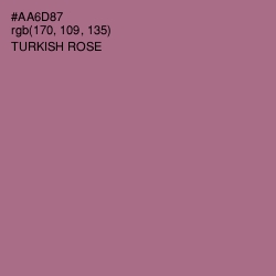 #AA6D87 - Turkish Rose Color Image