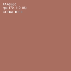 #AA6E60 - Coral Tree Color Image