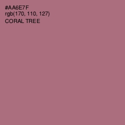 #AA6E7F - Coral Tree Color Image