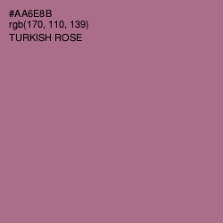 #AA6E8B - Turkish Rose Color Image