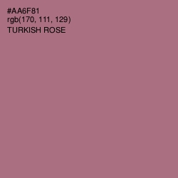 #AA6F81 - Turkish Rose Color Image