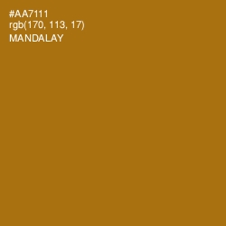 #AA7111 - Mandalay Color Image